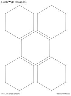 three hexagons are shown in the same pattern