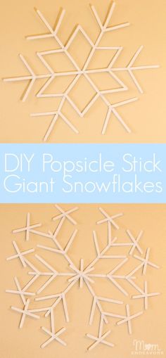 popsicle stick giant snowflakes that are easy to make