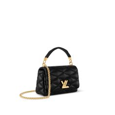 LOUIS VUITTON® - Go-14 Mm - Black Lv Twist, Multi Colored Bag, Signature Quilts, Trunk Bag, Quilted Pattern, Louis Vuitton Official, Wallet Pouch, Monogram Bag, Silver Jewelry Fashion