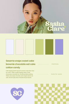 Green Palette Branding for UGC creator, Sasha Clare. Follow for more!


-
ugc content
branding
branding design
brand design
brand designer
branded
brand logo
brand identity design
brand identity
branding design logo
branding identity
ugc portfolio ideas
ugc aesthetic
personal branding
personal branding logo
personal branding inspiration
personal branding aesthetic Ugc Portfolio Ideas, Ugc Aesthetic, Content Branding, Personal Branding Inspiration, Branding Aesthetic, Retro Branding, Green Logo Design, Personal Branding Logo, Ugc Content