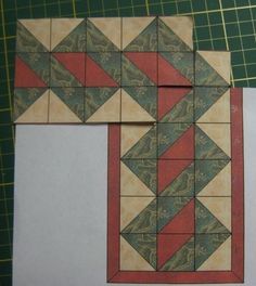 Quilting For Everyone | I have a basic quilt and I decided to make the border with this twisted post pattern | Facebook Colchas Quilting, Quilt Borders, Quilt Binding, Triangle Quilt, Border Pattern, Panel Quilts, Quilting Techniques