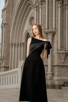 Sedum A-line Diagonal Neck Velvet Midi Dress | MEAN BLVD Elegant Dresses Classy Rich Black, Black Dress Outfit Formal, Graduation Dress Inspiration, Church Wedding Guest Outfit, Formal Party Dress Classy, Fashion Event Outfit, Gorgeous Dresses Classy, Barristers Ball, Classy Elegant Dress