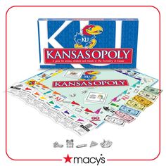 the kansas monopoly board game is on display