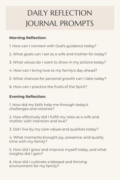 the daily reflection journal is shown