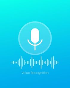 the voice recognition button on an iphone's screen is blue and has sound waves