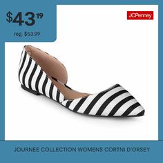 Express your chic style in modern flats by Journee Collection. These stylish flat shoes feature smooth uppers and a sleek cut-out design that flatters the foot. Classic pointed toes and small block heels finish the design.Features: Lightweight, ComfortClosure Type: Slip-OnShoe Heel Height: 1/4 InchUpper/Outer Base Material: 100% PolyuretheneShoe Lining Material: SyntheticSole Material Content: 100% PolyurethaneToe Type: Pointed ToeCare: Spot CleanHeel Style: Block HeelCountry of Origin: Imported Unique Flat Shoes, Modern Flats, Stylish Flat Shoes, Shoes Ballet Flats, Ballet Flats Black, Dress Flats, Black Ballet Flats, Professional Dresses, Cut Out Design