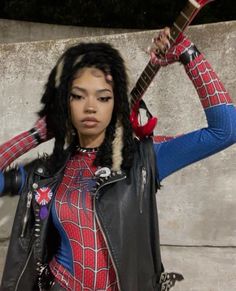 Aesthetic Spiderman, Black Cosplayers, Spider Suit, Punk Costume, Spiderman Outfit, Hobie Brown, Outfit Inspo Casual, Punk Outfits, Miles Morales