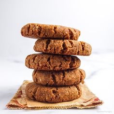 three cookies stacked on top of each other