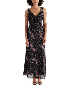 out of stock Motel Rocks Dress, Casual Wedding Guest Dresses, Sun Dress Casual, Miami Dresses, Rock Dresses, Ruffle Maxi Dress, Ruffle Trim Dress, Floral Chiffon Dress, Contemporary Dresses