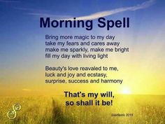 Morning PRAYER Good Luck Spells, Luck Spells, Healing Spells, Magick Spells, Wiccan Spell Book, Witchcraft Spell Books, Witch Spell Book, Witchcraft For Beginners