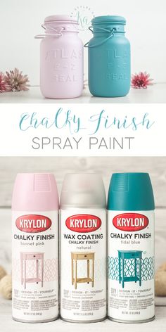 three different colors of furniture spray paint