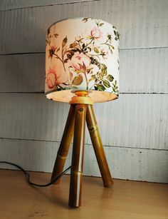 a lamp that is on top of a table