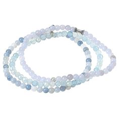 Jay King 3-Piece Multigem Bead Stretch Bracelet Set  Celebrate spring with a set of three gemstone stretch bracelets all in varying shades of pastel blue. You get one each in aquamarine, blue lace agate and blue opal. Stack them together or wear them separately for chic, colorful looks all season long! From Jay King.  What You Get       Aquamarine stretch bracelet     Blue Lace Agate stretch bracelet     Blue Opal stretch bracelet    Additional Information       Bracelets approx. 7-1/4"L x 3/16"W; fits 7" to 7-1/2" wrist     Stamped .925     Each bracelet has decorative silver charm or bead     Decorative silver charm features the zodiac symbol for Pisces (Feb. 19 through March 20)     Decorative silver bead features the word "Grace"   Stone Information       All sizes and weights approxim Shades Of Pastel Blue, Gemstone Stretch Bracelets, Jewelry King, The 3 Kings, Birthstone Bracelet, Color Bands, Bracelet Blue, Birthstone Bracelets, March 20