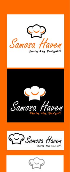 four different logos that are on top of each other, with the words samosa haven above them