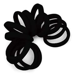 Cyndibands Gentle Hold Soft and Stretchy Seamless Elastic Nylon Fabric No-Metal Ponytail Holders - 12 Hair Ties (Black) Size: 12 Count (Pack of 1).  Gender: female.  Age Group: adult. Soft Black Hair, Thick Natural Hair, Pony Style, Black Seamless, Elastic Hair Ties, Hair Strand, Hair Elastics, Soft Hair, Ponytail Holders