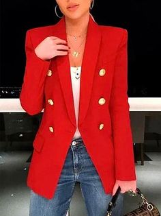 Female Blazer Outfit, Blazers With Jeans, Female Blazers, Irish Dresses, Female Blazer, Blazer For Women, Types Of Coats