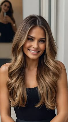 15 Bronde Balayage Styles to Fall in Love With This Season - Inspire Inlet Balayage Hair Straight, Bronde Balayage Brunettes, Autumn Brunette, Bronde Balayage Hair, Fall Bronde Balayage, Hair Pic, Balayage Styles, Painted Highlights, Light Brunette Hair