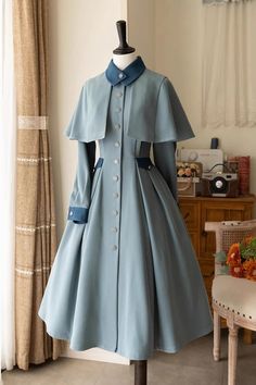 [Cedar Forest] Long Sleeves Cardigan Classic Vintage Elegant Lolita C – LolitaInside Fleur Delacour Costume, Elegant Jacket, Op Dress, Old Fashion Dresses, Pin Up Dresses, Vestidos Vintage, Dress Coat, Classic Dress, Mode Vintage