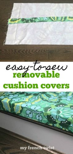 an easy to sew removable cushion covers