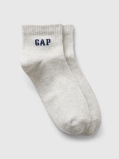 Soft, stretch ribbed quarter crew socks.  Ribbed top with Gap logo.  Reinforced toe and heel.  For more fit and sizing info, check out our Size Guide. Grace Ivers, Gap Logo, The Mistake, Cute Socks, Ribbed Top, Cute Fits, New Wardrobe, Fall Winter Outfits, Job Search