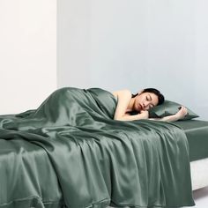 47705541312843|47705541345611|47705541378379|47705542000971 Regina King, Silk Bedding Set, Green Flats, Fitted Bed Sheets, Silk Bedding, Flat Bed, Bed Sets, Sheet Sets Queen, King Quilt