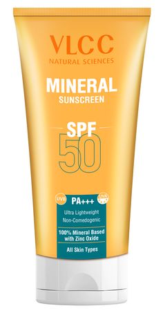 VLCC Mineral Sunscreen SPF 50 PA+++ Ultra Lightweight Non-Comedogenic 50gm Tinted Sunscreen For Face, Tanning Sunscreen, Tinted Spf, Physical Sunscreen, Summer Skincare, Sunscreen Spf 50, Summer Skin, Zinc Oxide, Mineral Sunscreen