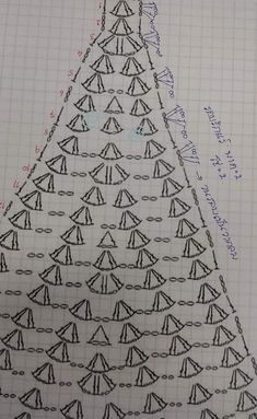 a drawing of a triangle with lines and dots in the shape of boats on it