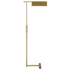 a gold floor lamp on a white background