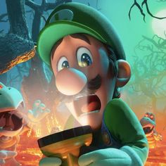 an image of mario and luigi in the forest