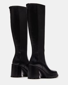 Steve Madden Knee High Boots, Steve Madden Store, Boot Pulls, Steve Madden Boots, Knee Boot, Swag Shoes, Shoe Obsession, Black Heels, Knee High Boots