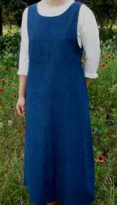 Premium Quality CUSTOM Ladies & Plus long full jumper dress blue jean denim pick size & color, Stunning Womens Dresses Cottage Armoire, Biblical Femininity, Modest Dressing, Prairie Dresses, Prairie Chic, Blue Jean Dress, Denim Jumper, Trendy Sewing, Modest Dress