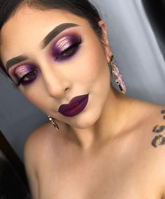 Fall vibes.. Using the Jaclyn hill vault! Used the palette “bling boss” Detail Bling Boss Palette Looks, Make Up Designs, Eye Makeup Cut Crease, Eye Makeup Styles, Bridal Makeup Looks, Dark Makeup, Jaclyn Hill, Body Makeup