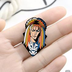 Beautiful Enamel Lapel Pin Featuring Jareth The Goblin King From Labyrinth. Metal Body And Pin With Backer. Must Have For All Bowie Fans! Add To A Bundle And Get The Best Deal! Jareth The Goblin King, Labyrinth Jareth, The Goblin King, Rock Singer, The Goblin, Goblin King, Eco Friendly Paint, Enamel Lapel Pin, Enamel Brooch