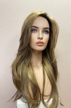 🌈 We guaranteed that our wigs were very high quality because we used virgin human hair, or unprocessed hair, and that they could last a minimum of 1-2 years depending on how you take care of your wigs. ✅Please get in touch with us if you need assistance determining the proper size, colour, or base cap type to order.  ✅You can provide us a suitable amount of your hair sample as well as a photo of your hair for us to use as a reference, allowing us to determine your hair's colour with reasonable Rooted Balayage, Blonde Roots, Butter Pecan, Hair Density, Hair Toppers, Wig Cap, Remy Hair, Hair Wigs, Baby Hairstyles