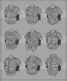 캐릭터 드로잉, Tactical Vest, Body Armor, Drawing Reference Poses, Design Reference