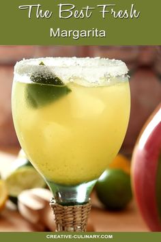 the best fresh margarita recipe is made with lime juice, lemonade, and vodka