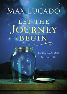 the book cover for max luciao's let the journey begin, featuring a jar with