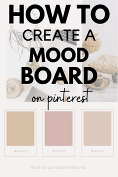 how to create a mood board on pinterest