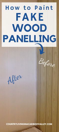 how to paint fake wood paneling before and after