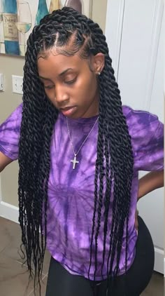 Havana Twist Braids, Straight Human Hair Bundles, Havana Twist, Jumbo Box Braids, Braided Ponytail Hairstyles, Twist Braid Hairstyles, Box Braids Styling, Girls Hairstyles Braids