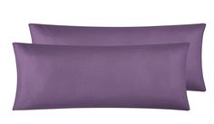 two purple pillow cases on a white background