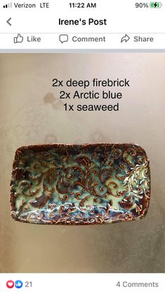 an item is shown with the price tag for it, and has two deep firecrick 2x arctic blue 1x seaweed