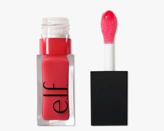 Elf lip oil in the shade Red Delicious Lipstick Ingredients, Tinted Lip Oil, Pomegranate Oil, E.l.f. Cosmetics, Natural Lip Colors, Eye Makeup Pictures, Gloss Labial, Elf Cosmetics, Eye Makeup Designs