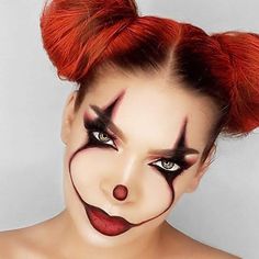 Nem Halloween Makeup, Halloween Simples, Carnaval Make-up, Halloween Makeup Clown, Halloweenský Makeup, Halloween Make-up Looks, Holloween Makeup, Creepy Halloween Makeup, Cute Halloween Makeup