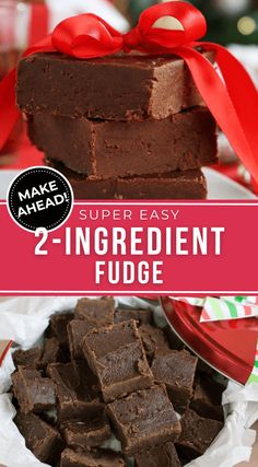 two ingredient fudge is the perfect treat for christmas