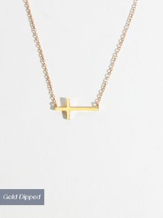 Wear this delicate gold cross as any every day wear piece! It&rsquo;s simple yet stylish and meaningful.


	9&rdquo; length (adjustable)
	Clasp closure
	Imported


&nbsp; Good Cross Necklace, Simple Gold Cross Necklace, Gold Cross Jewelry, Kendra Scott Cross Necklace, Gold Simple Jewelry, Christian Wishlist, Cute Cross Necklace, Cross Necklace Aesthetic, Gold Cross Necklaces