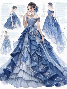 Dreamy Gowns, Dress Design Drawing, Old Fashion Dresses, Fashion Drawing Dresses, Royal Dresses, Dress Sketches