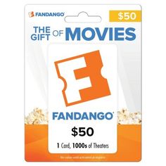 the gift of movies is $ 50 with this coupon for fandango's $ 50 movie tickets