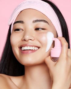 Holding Product, Skincare Photo, Paris Skincare, Pink Bg, Skin Model, Skincare Inspiration