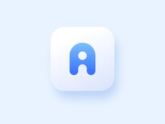 an app icon with the letter a on it's left side and blue background